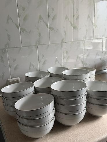 Набор глубоких фарфоровых мисок/пиал - Материал: тонкий белый фарфор at lalafo.kg Набор глубоких фарфоровых мисок/пиал - Материал: тонкий белый фарфор