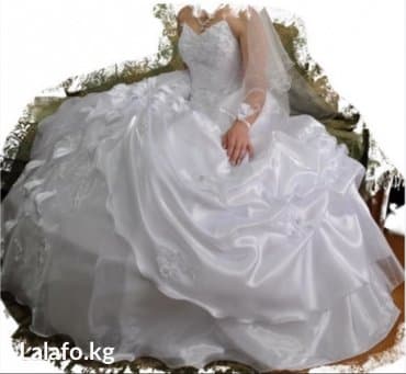 Свадебное платье размер 44-46. регулируется за счет корсета at lalafo.kg Свадебное платье размер 44-46. регулируется за счет корсета