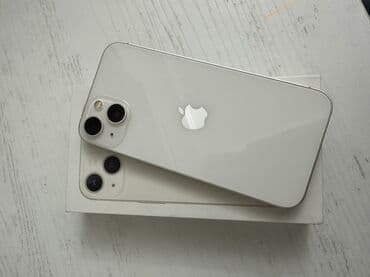IPhone 13, Б/у, 128 ГБ, Белый, Коробка, 78 % at lalafo.kg IPhone 13, Б/у, 128 ГБ, Белый, Коробка, 78 %