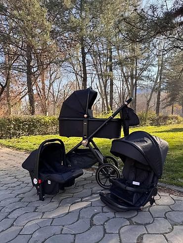 Универсальная детская коляска 3 в 1 (рамa + люлька + прогулочный блок at lalafo.kg Универсальная детская коляска 3 в 1 (рамa + люлька + прогулочный блок
