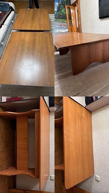 Журнальный стол, Прямоугольный, Раскладной, цвет - Коричневый at lalafo.kg Журнальный стол, Прямоугольный, Раскладной, цвет - Коричневый