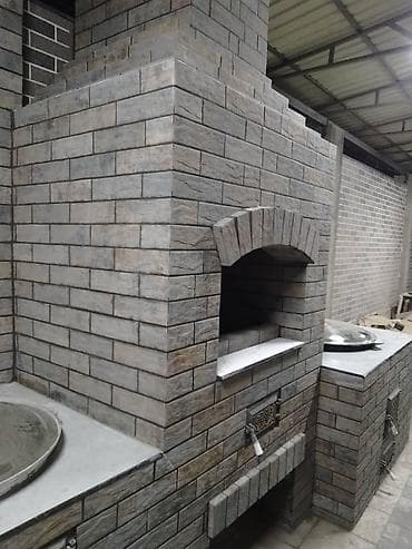 Комплекс уличной кухни/барбекю из кирпича - Полноценный стационарный at lalafo.kg Комплекс уличной кухни/барбекю из кирпича - Полноценный стационарный