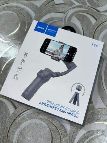 Стабилизатор для смартфона HOCO K24 — интеллектуальный трехосевой at lalafo.kg Стабилизатор для смартфона HOCO K24 — интеллектуальный трехосевой