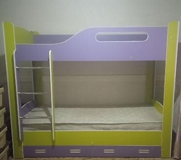 Двухъярусная детская кровать, ЛДСП at lalafo.kg Двухъярусная детская кровать, ЛДСП