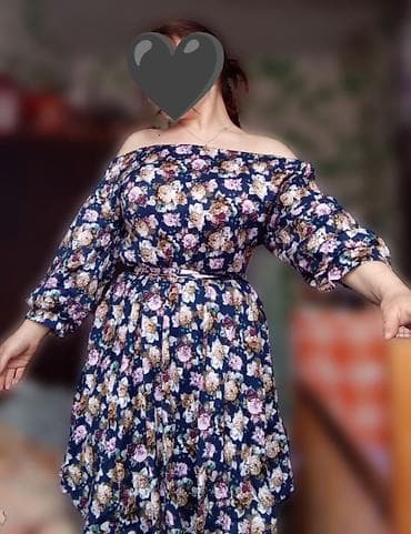 Повседневное платье, Лето, Длинная модель, M at lalafo.kg Повседневное платье, Лето, Длинная модель, M