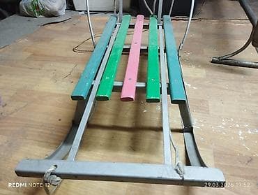 Детские санки классические - Материал: металлическая рама, деревянные at lalafo.kg Детские санки классические - Материал: металлическая рама, деревянные