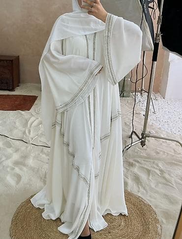 Белое женское платье-абайя с накидкой и платком Производства ОАЭ🇦🇪 - at lalafo.kg — 4 Белое женское платье-абайя с накидкой и платком Производства ОАЭ🇦🇪 - — 4