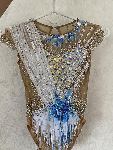 Купальник для художественной гимнастики, соревновательный (стразы at lalafo.kg Купальник для художественной гимнастики, соревновательный (стразы