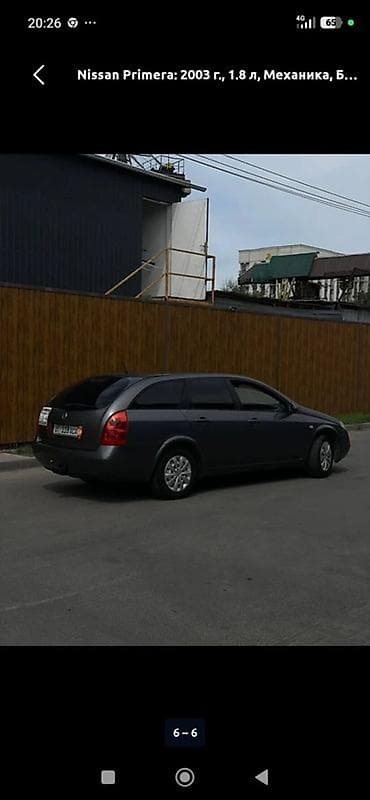 Nissan Primera: 2003 г., 1.8 л, Механика, Бензин, Универсал at lalafo.kg Nissan Primera: 2003 г., 1.8 л, Механика, Бензин, Универсал