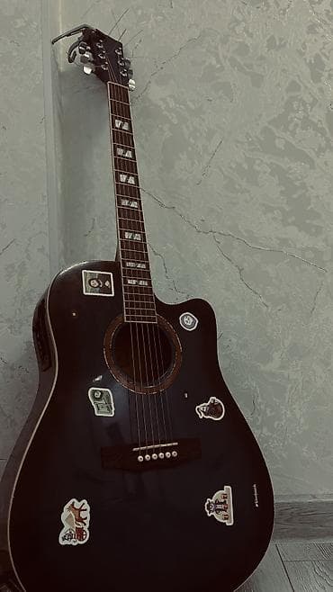 Электроакустическая гитара с вырезом (cutaway), цвет – синий градиент at lalafo.kg Электроакустическая гитара с вырезом (cutaway), цвет – синий градиент