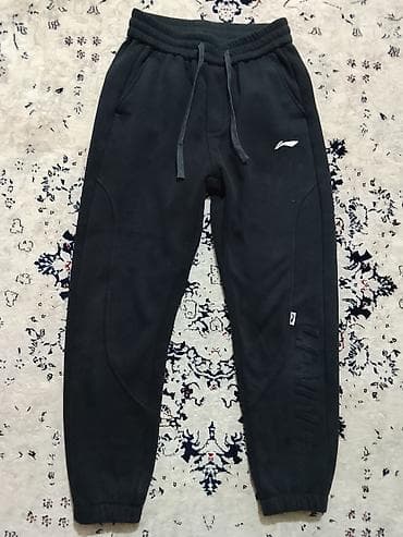 Спортивные брюки LI-NING, мужские/унисекс, черные - Фасон: джоггеры с at lalafo.kg Спортивные брюки LI-NING, мужские/унисекс, черные - Фасон: джоггеры с