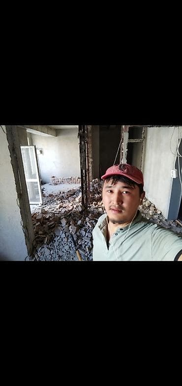 Мрамор жана гранит иштери: Дубалдарды бузуу, Полдорду бузуу, Шыптарды чечүү | Гипсокартон дубалы, Тосмолорду бузуу, Эски шыбакты алуу | Эски тушкагаздардан тазалоо, Эски шыбоону түшүрүү, Актиташты кыруу | Ламинатты демонтаждоо, Паркетти демонтаждоо, Линолеумду демонтаждоо | Шифер чатыр, Металл черепицадан жасалган чатыр, Жумшак чатыр 6 жылдан ашык тажрыйба lalafo.kg да — 2 Мрамор жана гранит иштери: Дубалдарды бузуу, Полдорду бузуу, Шыптарды чечүү | Гипсокартон дубалы, Тосмолорду бузуу, Эски шыбакты алуу | Эски тушкагаздардан тазалоо, Эски шыбоону түшүрүү, Актиташты кыруу | Ламинатты демонтаждоо, Паркетти демонтаждоо, Линолеумду демонтаждоо | Шифер чатыр, Металл черепицадан жасалган чатыр, Жумшак чатыр 6 жылдан ашык тажрыйба — 2