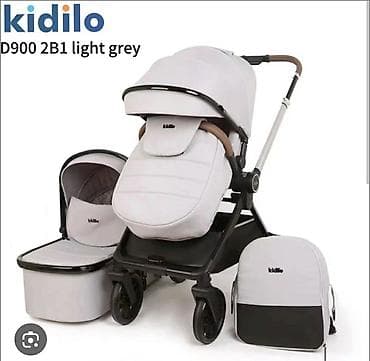 Детская коляска Kidilo D900 2в1, цвет Light Grey. коляска бу, в at lalafo.kg Детская коляска Kidilo D900 2в1, цвет Light Grey. коляска бу, в