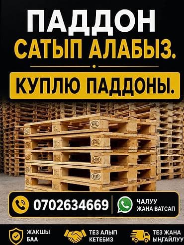 Паддон сатып алабыз
куплю паддоны at lalafo.kg Паддон сатып алабыз
куплю паддоны