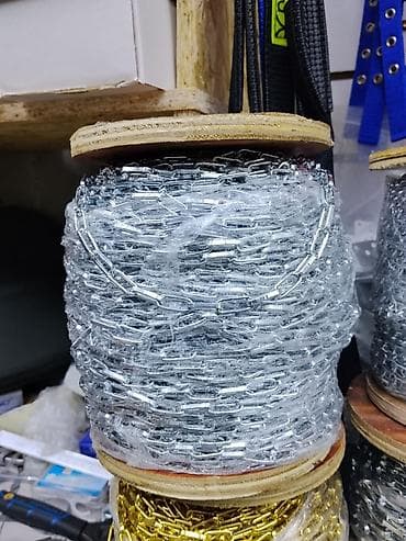 Катанка: Стальная цепь в бухте на деревянной катушке - Материал: оцинкованная lalafo.kg да — 1 Катанка: Стальная цепь в бухте на деревянной катушке - Материал: оцинкованная — 1