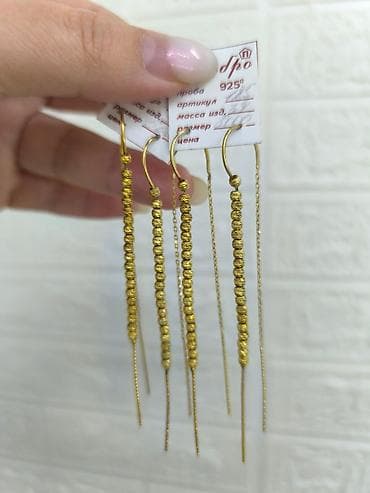 Серебряные серьги, Проба 925, Женские, Новый at lalafo.kg Серебряные серьги, Проба 925, Женские, Новый