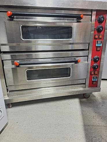 Двухъярусная электрическая пекарская/пицца-печь из нержавеющей стали at lalafo.kg Двухъярусная электрическая пекарская/пицца-печь из нержавеющей стали