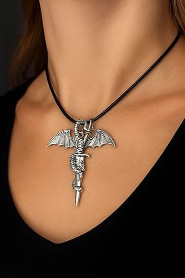 Мужской кулон Ш “Дракон и меч” — символ силы, храбрости и внутреннего at lalafo.kg Мужской кулон Ш “Дракон и меч” — символ силы, храбрости и внутреннего