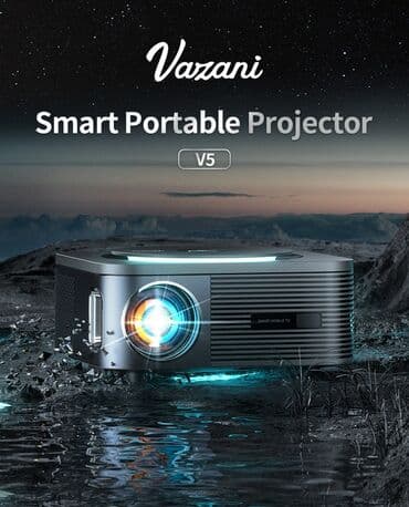 🎥 Vazani Smart Portable Projector V5 — 1080p + 4K + RGB-подсветка + at lalafo.kg 🎥 Vazani Smart Portable Projector V5 — 1080p + 4K + RGB-подсветка +
