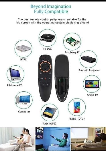 Аэромышь-пульт ДУ с USB‑ресивером Универсальный беспроводной пульт с at lalafo.kg Аэромышь-пульт ДУ с USB‑ресивером Универсальный беспроводной пульт с