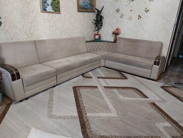 Угловой диван, C подушками at lalafo.kg Угловой диван, C подушками