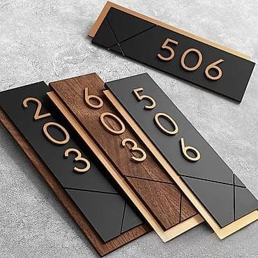 Адресные таблички и номера для дома/квартиры в современном стиле at lalafo.kg Адресные таблички и номера для дома/квартиры в современном стиле