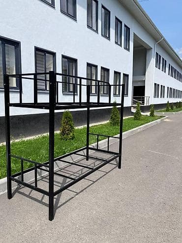 Двухъярусная металлическая кровать - Прочная сварная рама из at lalafo.kg Двухъярусная металлическая кровать - Прочная сварная рама из