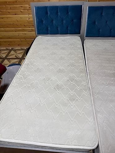 Односпальная кровать, С мягким изголовьем, длина - 200 см at lalafo.kg Односпальная кровать, С мягким изголовьем, длина - 200 см