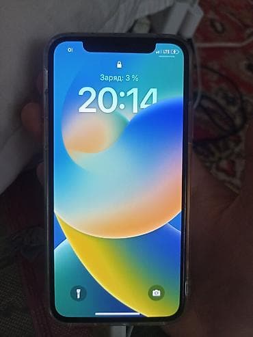 IPhone X, Б/у, 64 ГБ, Серебристый, Зарядное устройство at lalafo.kg IPhone X, Б/у, 64 ГБ, Серебристый, Зарядное устройство