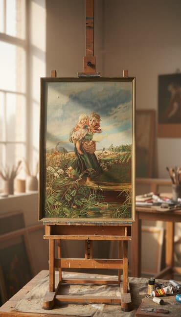 Продаю картину-копию известного русского художника Маковского "Дети at lalafo.kg Продаю картину-копию известного русского художника Маковского "Дети