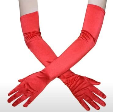 Пара красных атласных эластичных перчаток 50 см Переходите в каталог at lalafo.kg Пара красных атласных эластичных перчаток 50 см Переходите в каталог