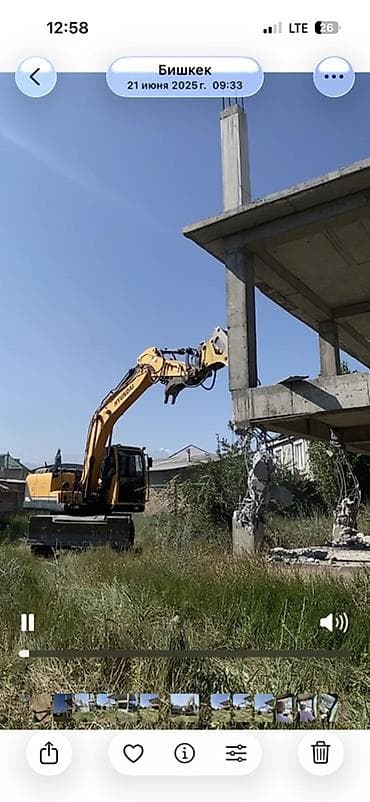 Демонтажные работы: Услуги спецтехники. Демонтаж и земляные работы - Снос зданий и at lalafo.kg — 5 Демонтажные работы: Услуги спецтехники. Демонтаж и земляные работы - Снос зданий и — 5