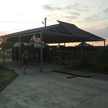 Навес, Двускатный, Металл, Профнастил at lalafo.kg Навес, Двускатный, Металл, Профнастил