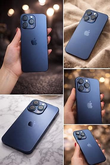 IPhone 15 Pro, Б/у, 256 ГБ, Blue Titanium, Защитное стекло, Чехол at lalafo.kg IPhone 15 Pro, Б/у, 256 ГБ, Blue Titanium, Защитное стекло, Чехол