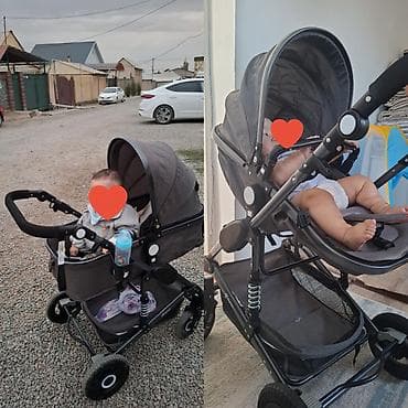 Универсальная детская коляска 2-в-1 (прогулочный блок + люлька) в at lalafo.kg Универсальная детская коляска 2-в-1 (прогулочный блок + люлька) в