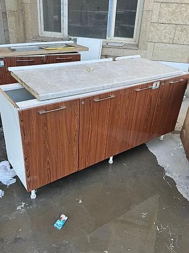 Ашкана үчүн тумбалар: Ашкана үчүн тумба, Жуугучу менен, Полго орнотулма, ДСП, түсү - Күрөң lalafo.kg да — 5 Ашкана үчүн тумбалар: Ашкана үчүн тумба, Жуугучу менен, Полго орнотулма, ДСП, түсү - Күрөң — 5