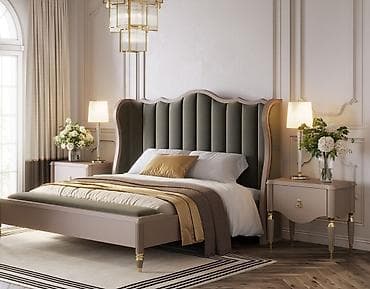 Спальный гарнитур, Новый, Двуспальная кровать, В рассрочку, МДФ, Бесплатная доставка, цвет - Бежевый at lalafo.kg — 1 Спальный гарнитур, Новый, Двуспальная кровать, В рассрочку, МДФ, Бесплатная доставка, цвет - Бежевый — 1