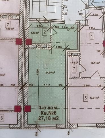 1 комната, 28 м², Индивидуалка, 6 этаж, Готовая ПСО (под самоотделку) at lalafo.kg — 4 1 комната, 28 м², Индивидуалка, 6 этаж, Готовая ПСО (под самоотделку) — 4