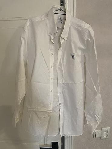 Мужская рубашка, XL, Us Polo Assn, Новый, цвет - Белый, Самовывоз at lalafo.kg Мужская рубашка, XL, Us Polo Assn, Новый, цвет - Белый, Самовывоз