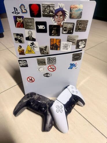 PS5 Слим модель комплект полный, все необходимые провода и 2шт at lalafo.kg PS5 Слим модель комплект полный, все необходимые провода и 2шт