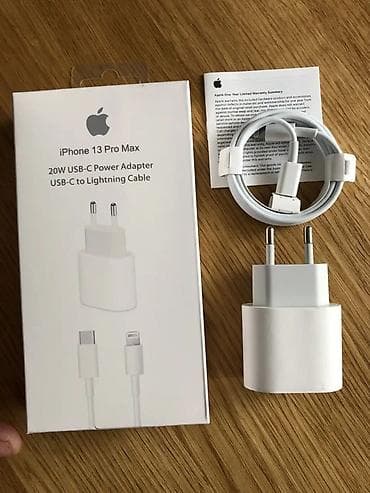 Набор зарядки для iPhone 13 Pro Max (Apple): сетевой адаптер 20W USB‑C at lalafo.kg Набор зарядки для iPhone 13 Pro Max (Apple): сетевой адаптер 20W USB‑C