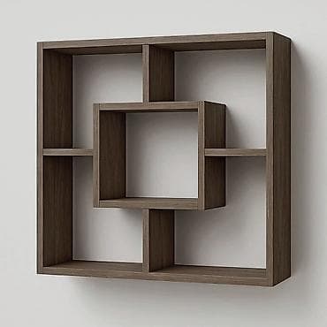 Настенная полка квадратная – цветсеро коричневый (скандинавский стиль) at lalafo.kg Настенная полка квадратная – цветсеро коричневый (скандинавский стиль)