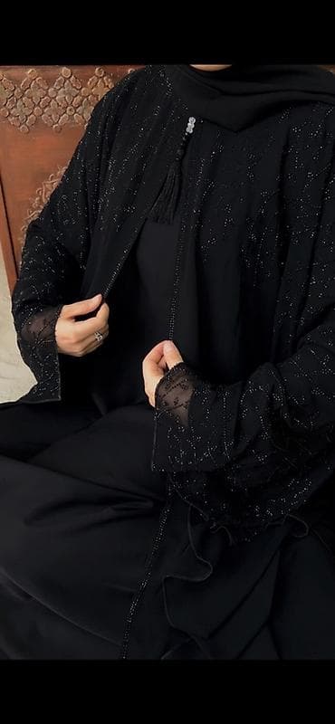 Лосиналар, леггинсылар: Чёрная абайя с мерцающей вышивкой Производства ОАЭ🇦🇪 - Элегантная lalafo.kg да — 3 Лосиналар, леггинсылар: Чёрная абайя с мерцающей вышивкой Производства ОАЭ🇦🇪 - Элегантная — 3