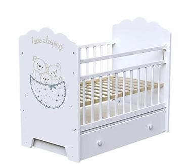 Детская кроватка с рисунком мишек “love sleeping” - Материал at lalafo.kg Детская кроватка с рисунком мишек “love sleeping” - Материал