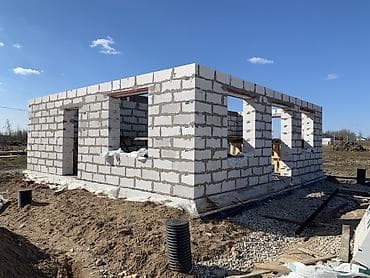 Газобетонный дом (коробка) из блоков с перегородками и проёмами. - at lalafo.kg Газобетонный дом (коробка) из блоков с перегородками и проёмами. -