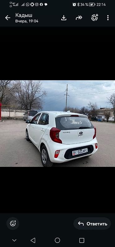 Kia Morning: 2019 г., 0.1 л, Автомат, Бензин, Хэтчбэк at lalafo.kg Kia Morning: 2019 г., 0.1 л, Автомат, Бензин, Хэтчбэк