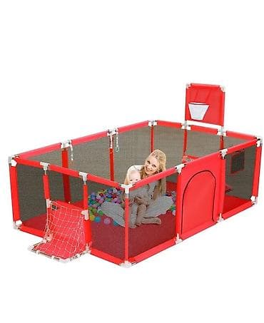 Детский игровой манеж с баскетбольным кольцом и футбольными воротами at lalafo.kg Детский игровой манеж с баскетбольным кольцом и футбольными воротами