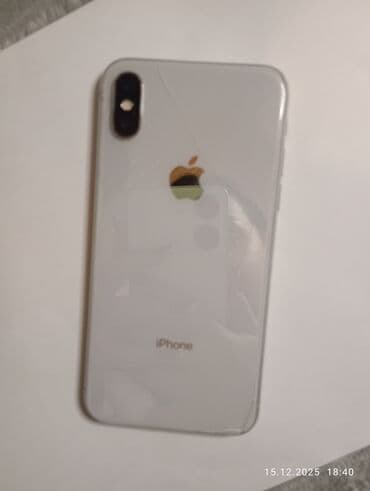 IPhone X, Б/у, 64 ГБ, Серебристый at lalafo.kg IPhone X, Б/у, 64 ГБ, Серебристый