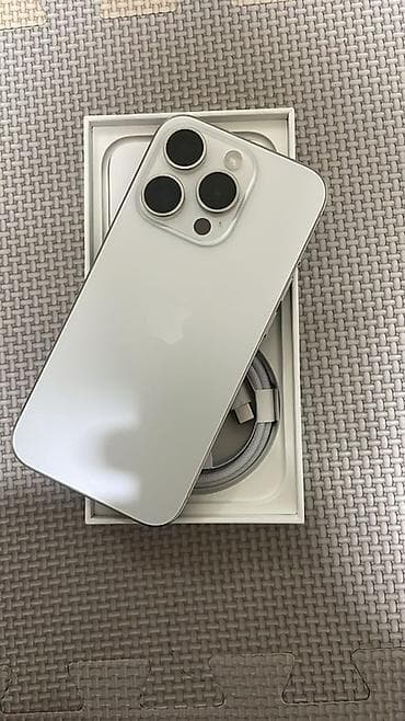 IPhone 15 Pro, Б/у, 256 ГБ, White Titanium, Коробка, 86 % at lalafo.kg IPhone 15 Pro, Б/у, 256 ГБ, White Titanium, Коробка, 86 %