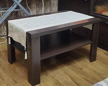 Офис эмереги: Журнальный столик с полкой - Материал: ЛДСП с фактурой под темное lalafo.kg да — 1 Офис эмереги: Журнальный столик с полкой - Материал: ЛДСП с фактурой под темное — 1